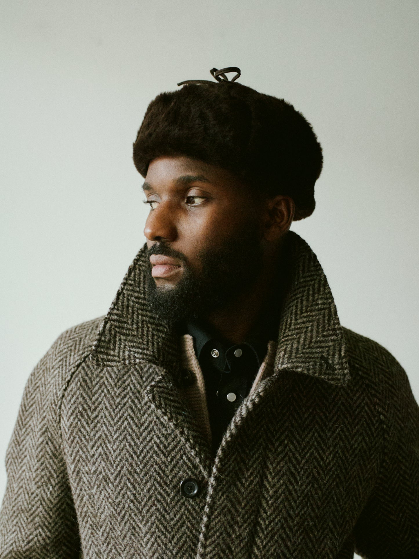 british undyed wool raglan coat (made to order)