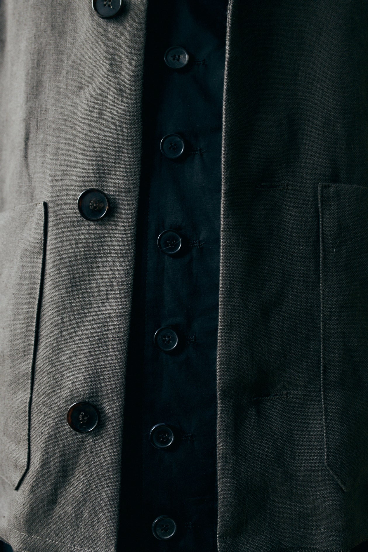 b. linen blouson