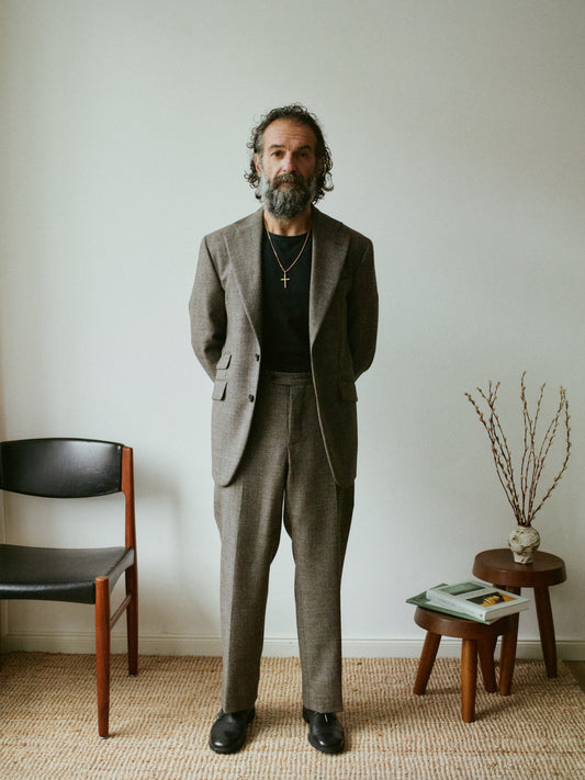 undyed british wool suit (made to order)