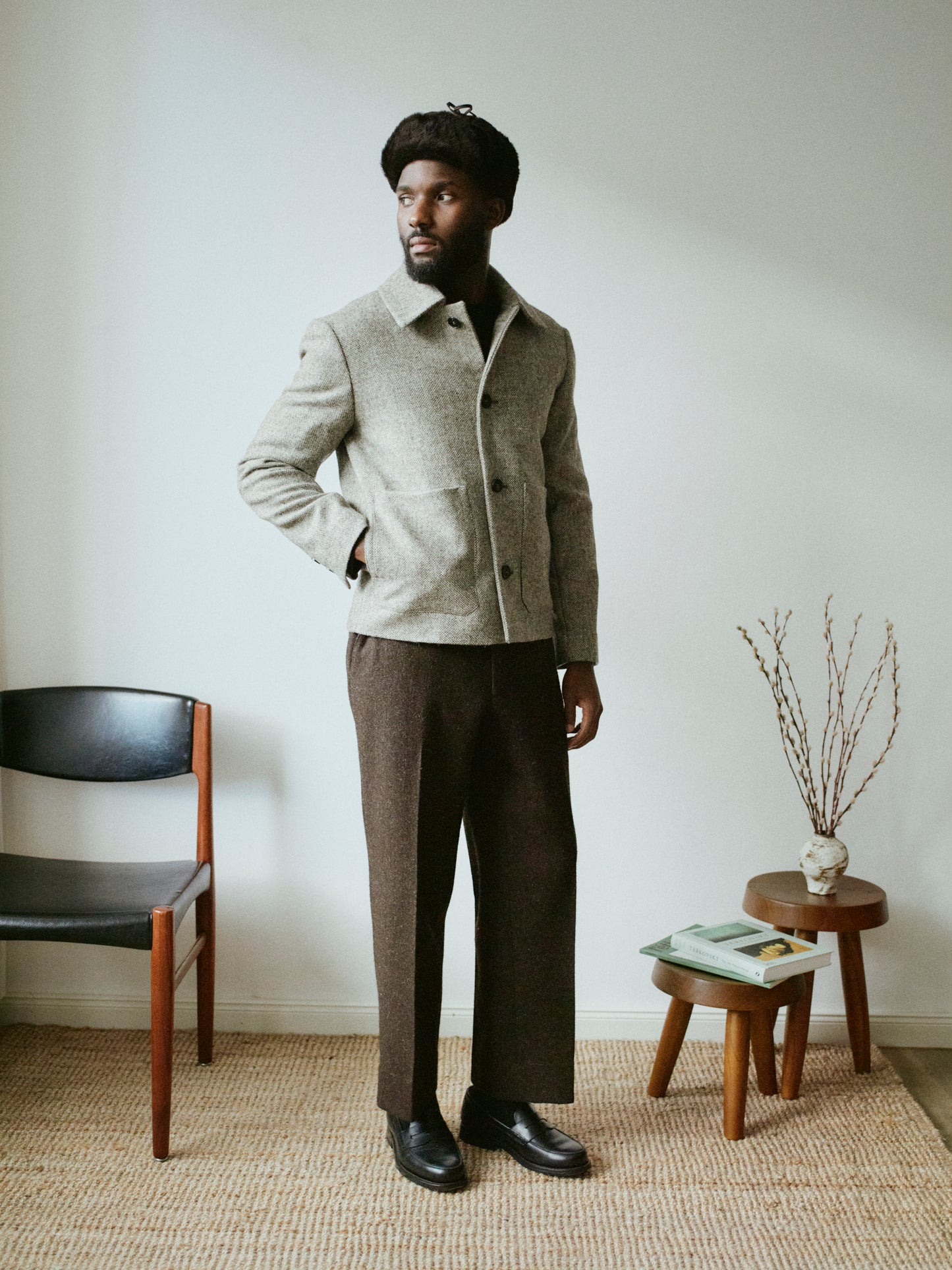 blouson undyed  british wool