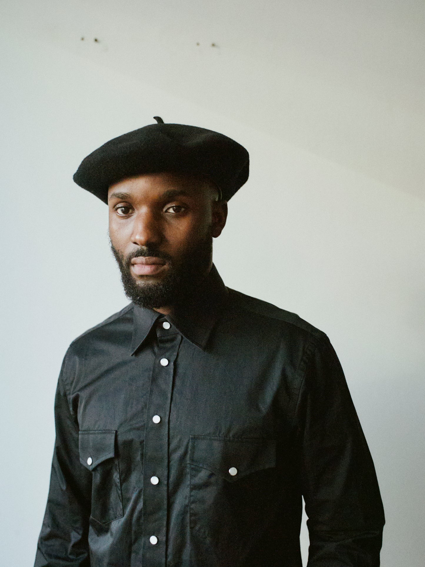 cotton western shirt black