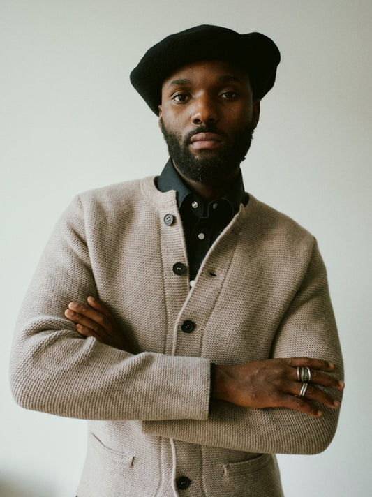 knitted merino jacket