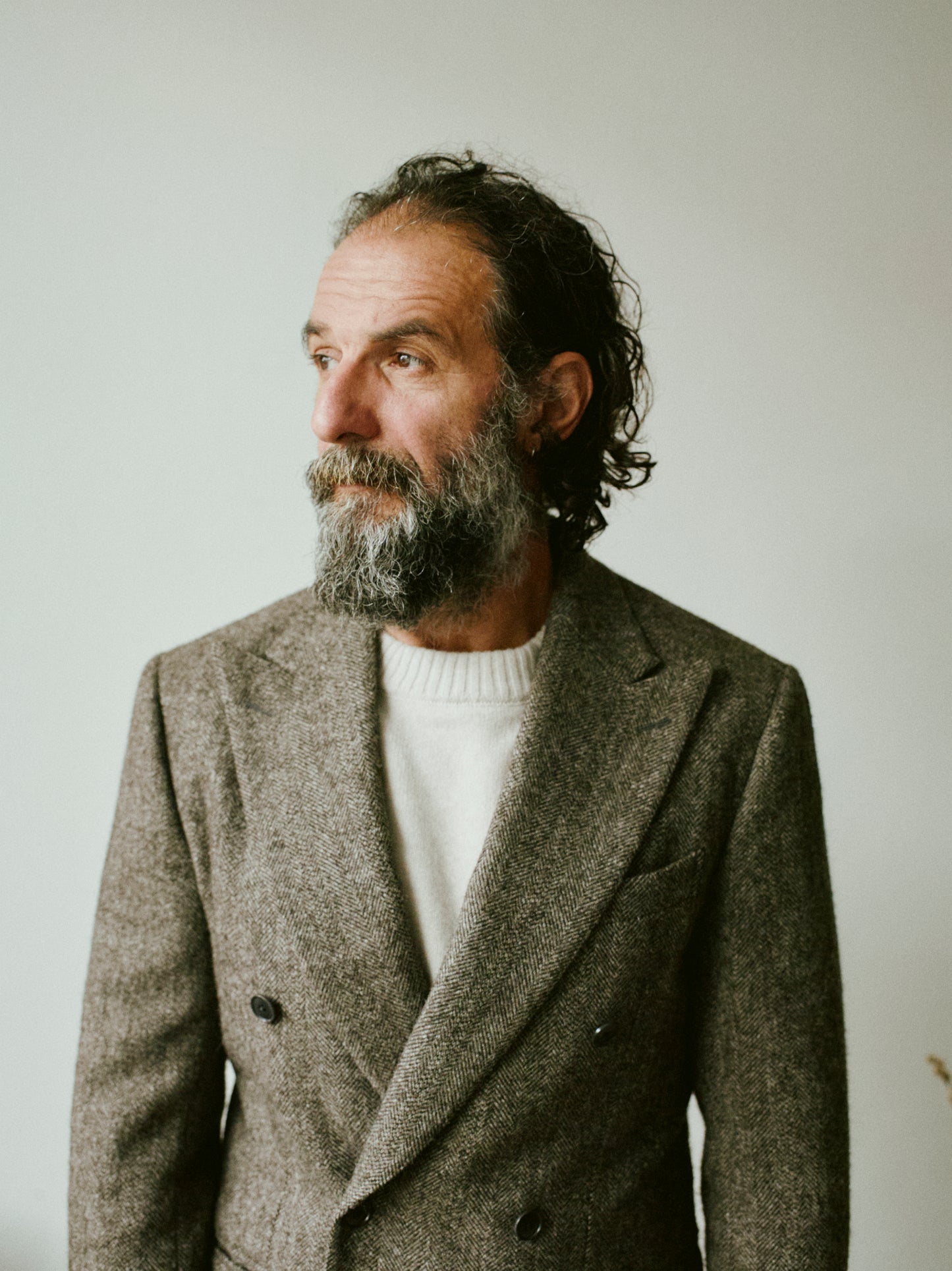 undyed tweed blazer (made to order)