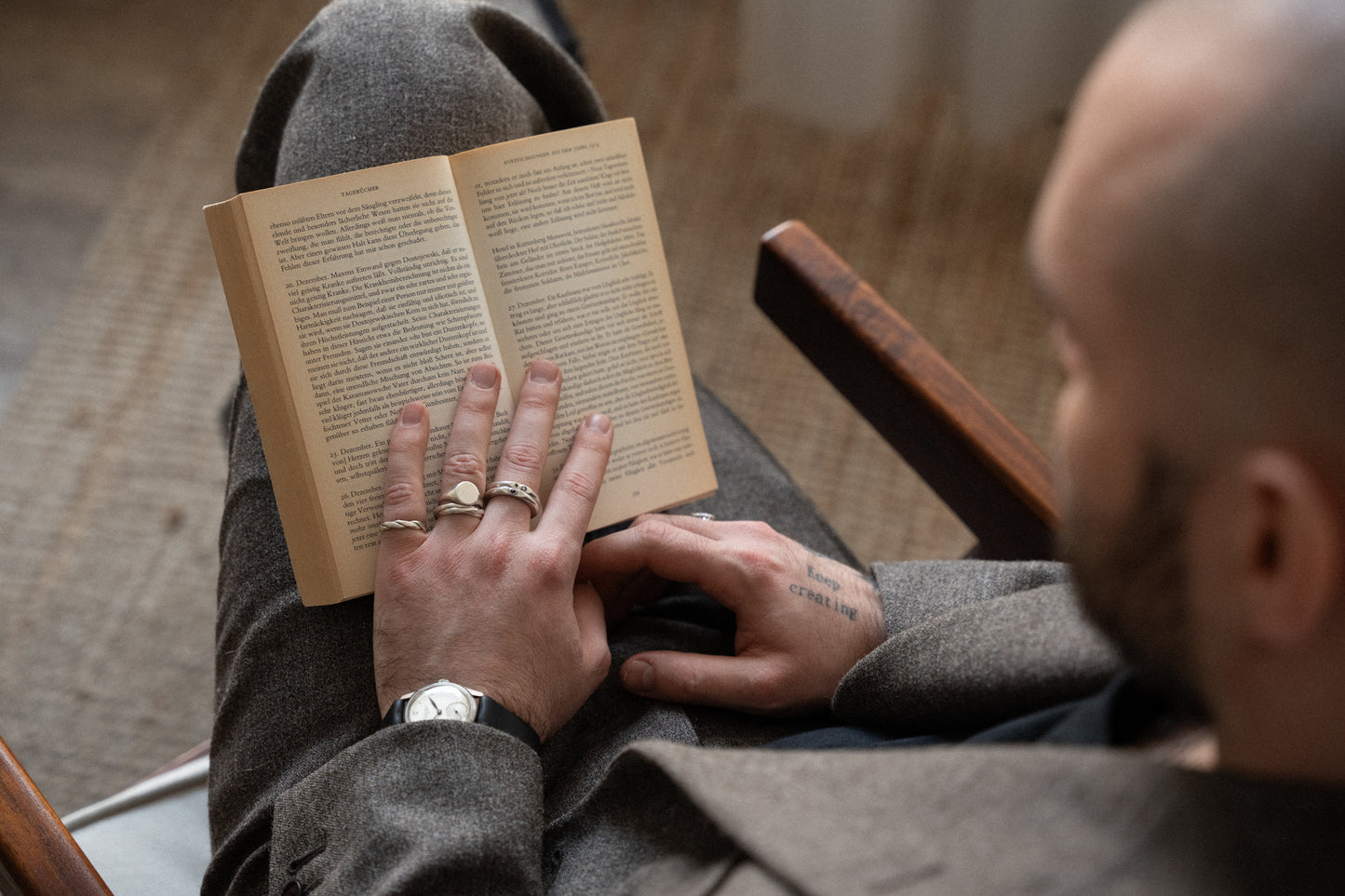 a. undyed british wool suit