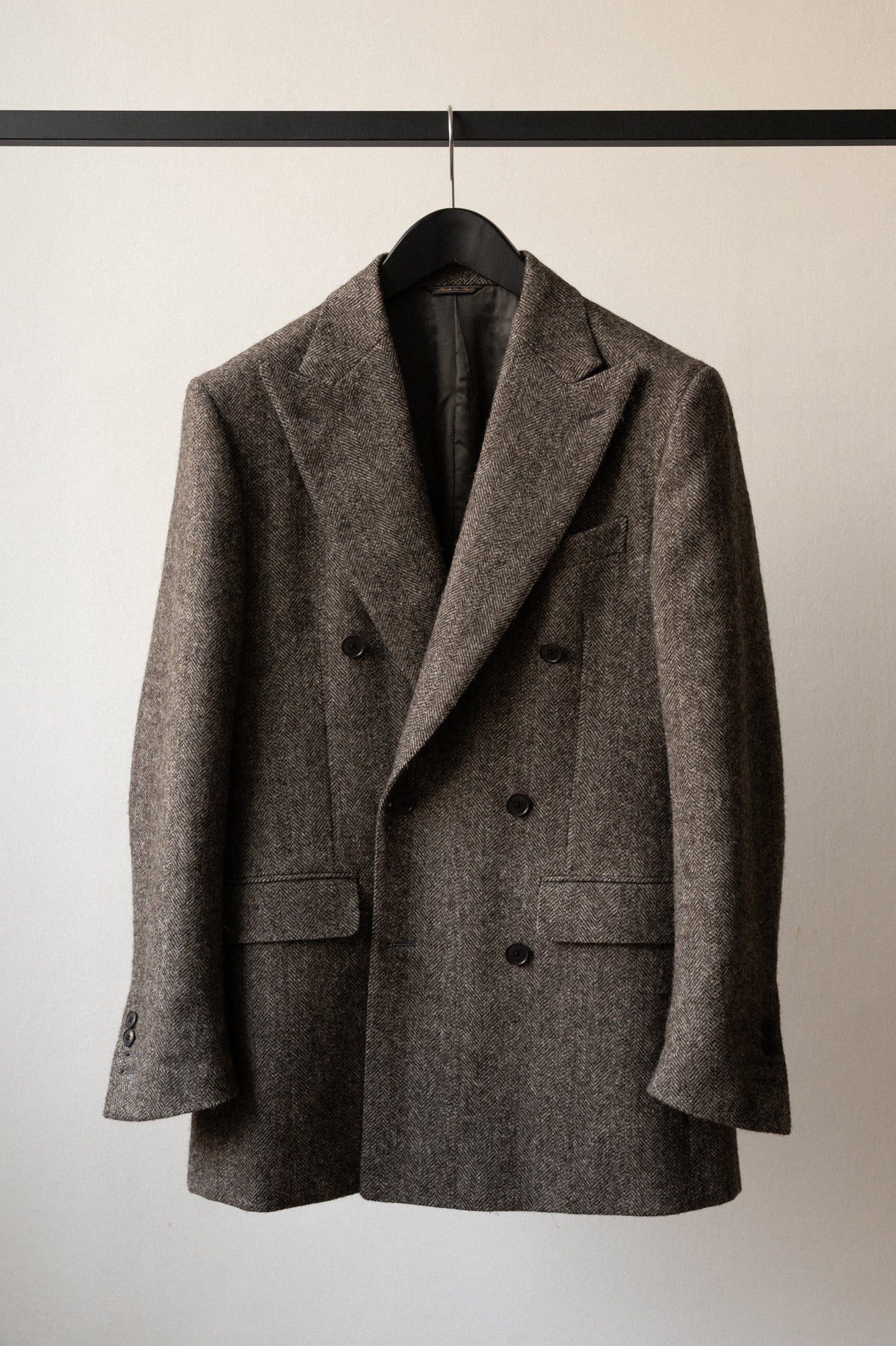 c. undyed tweed blazer